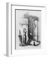 The Middle-Aged Lady in the Double-Bedded Room, Illustration from 'The Pickwick Papers'-Hablot Knight Browne-Framed Giclee Print