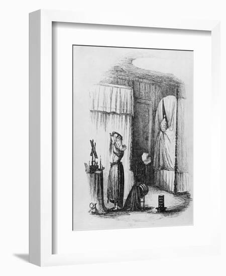 The Middle-Aged Lady in the Double-Bedded Room, Illustration from 'The Pickwick Papers'-Hablot Knight Browne-Framed Giclee Print