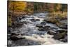 The Middle Branch of the Escanaba River Rapids in autumn, Palmer, Michigan USA-Chuck Haney-Stretched Canvas