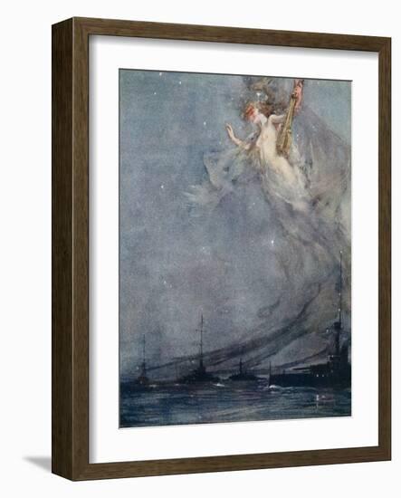 The Middle Watch, Illustration from 'Drake's Drum and Other Songs of the Sea' by Henry Newbolt-Arthur David McCormick-Framed Giclee Print