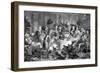 The midnight conversation by William Hogarth-William Hogarth-Framed Giclee Print