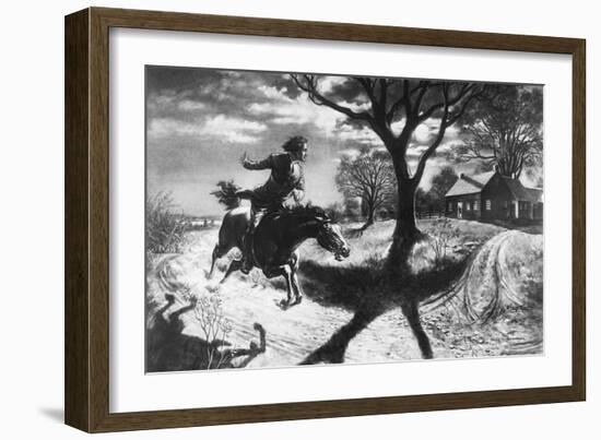 The Midnight Ride of Paul Revere by Percy Reeves-null-Framed Giclee Print