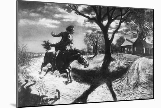 The Midnight Ride of Paul Revere by Percy Reeves-null-Mounted Giclee Print