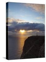 The Midnight Sun Breaks Through the Clouds at Nordkapp, Finnmark, Norway-Doug Pearson-Stretched Canvas