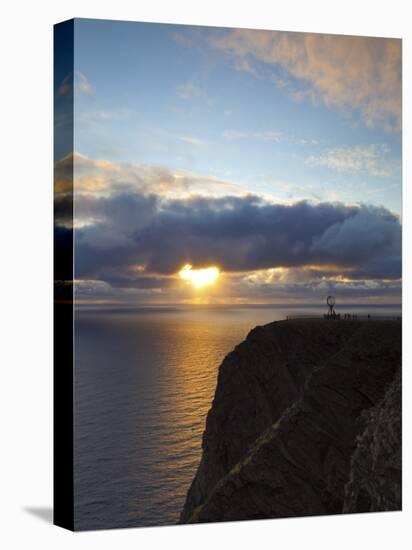 The Midnight Sun Breaks Through the Clouds at Nordkapp, Finnmark, Norway-Doug Pearson-Stretched Canvas