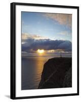 The Midnight Sun Breaks Through the Clouds at Nordkapp, Finnmark, Norway-Doug Pearson-Framed Photographic Print