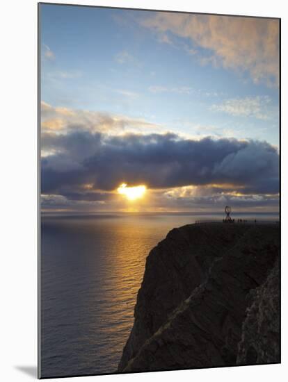 The Midnight Sun Breaks Through the Clouds at Nordkapp, Finnmark, Norway-Doug Pearson-Mounted Photographic Print