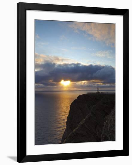 The Midnight Sun Breaks Through the Clouds at Nordkapp, Finnmark, Norway-Doug Pearson-Framed Photographic Print