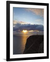 The Midnight Sun Breaks Through the Clouds at Nordkapp, Finnmark, Norway-Doug Pearson-Framed Photographic Print