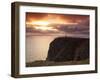 The Midnight Sun Breaks Through the Clouds at Nordkapp, Finnmark, Norway-Doug Pearson-Framed Photographic Print