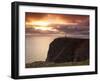 The Midnight Sun Breaks Through the Clouds at Nordkapp, Finnmark, Norway-Doug Pearson-Framed Photographic Print