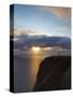 The Midnight Sun Breaks Through the Clouds at Nordkapp, Finnmark, Norway-Doug Pearson-Stretched Canvas