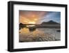 The Midnight Sun Reflected on the Sandy Beach of Skagsanden, Ramberg, Nordland County-Roberto Moiola-Framed Photographic Print