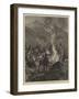 The Midsummer Eve Bonfire in the Bavarian Highlands-null-Framed Giclee Print