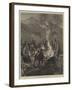 The Midsummer Eve Bonfire in the Bavarian Highlands-null-Framed Giclee Print