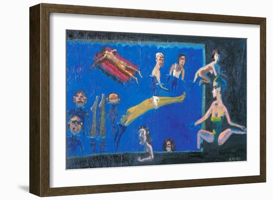 The Midsummer in Pool-Zhang Yong Xu-Framed Giclee Print