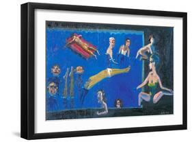 The Midsummer in Pool-Zhang Yong Xu-Framed Giclee Print