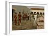 The Mier Expedition: the Drawing of the Black Bean (Prisoners Drawing their Beans) 1869 (Oil on Can-Frederic Remington-Framed Giclee Print