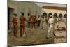 The Mier Expedition: the Drawing of the Black Bean (Prisoners Drawing their Beans) 1869 (Oil on Can-Frederic Remington-Mounted Giclee Print