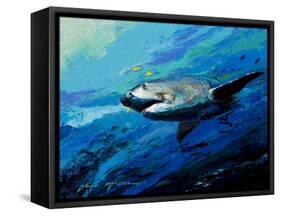 The Mighty Bull Shark-Jace D. McTier-Framed Stretched Canvas