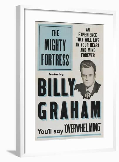 THE MIGHTY FORTRESS, Billy Graham, 1955-null-Framed Art Print