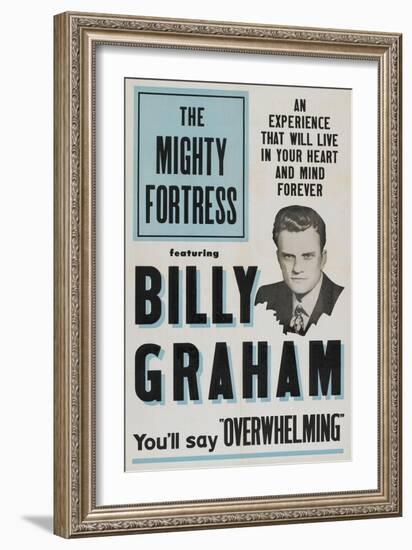 THE MIGHTY FORTRESS, Billy Graham, 1955-null-Framed Art Print