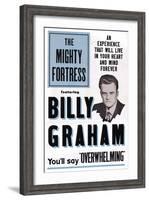 The Mighty Fortress, Rev. Billy Graham, 1955-null-Framed Art Print