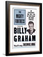 The Mighty Fortress, Rev. Billy Graham, 1955-null-Framed Art Print