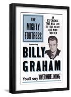 The Mighty Fortress, Rev. Billy Graham, 1955-null-Framed Art Print