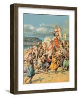 The Mighty King of Chivalry, Richard the Lionheart, Illustration from 'A Pageant of Kings'-Fortunino Matania-Framed Giclee Print