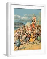 The Mighty King of Chivalry, Richard the Lionheart, Illustration from 'A Pageant of Kings'-Fortunino Matania-Framed Giclee Print