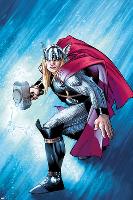 The Mighty Thor No.12.1 Cover: Thor with Mjonir-Olivier Coipel-Lamina Framed Poster