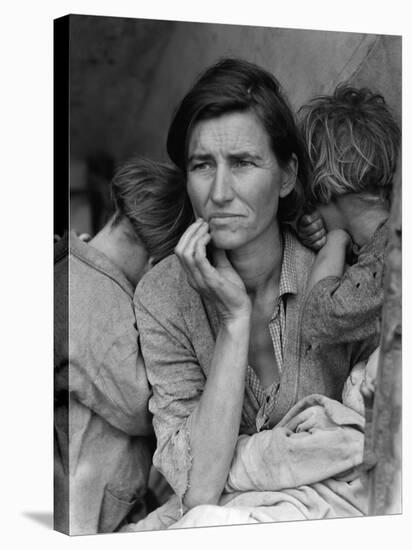 The Migrant Mother, c.1936-Dorothea Lange-Stretched Canvas