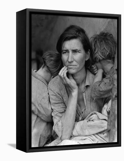 The Migrant Mother, c.1936-Dorothea Lange-Framed Stretched Canvas