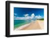 The miles long Pinney's Beach fronting the Caribbean Sea. Nevis, West Indies.-Sergio Pitamitz-Framed Photographic Print