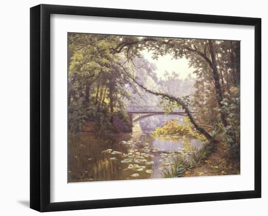 The Milieu Bridge in the Forest-Henri Biva-Framed Giclee Print