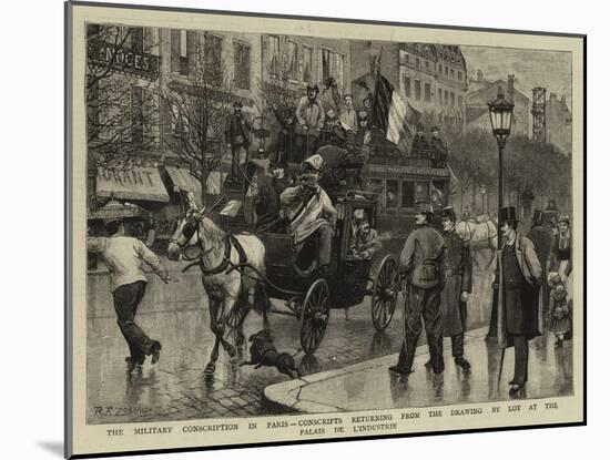 The Military Conscription in Paris-Antonio the Elder Gonzalez Velazquez-Mounted Giclee Print