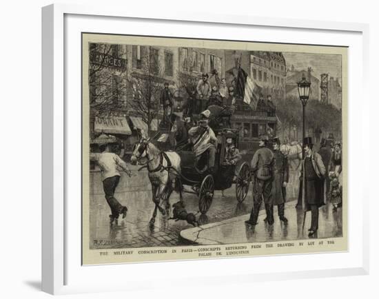 The Military Conscription in Paris-Antonio the Elder Gonzalez Velazquez-Framed Giclee Print