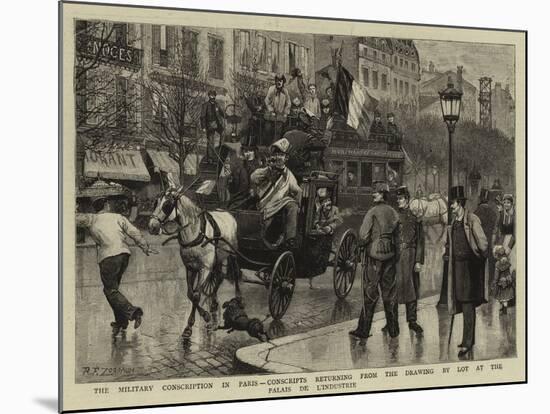The Military Conscription in Paris-Antonio the Elder Gonzalez Velazquez-Mounted Giclee Print