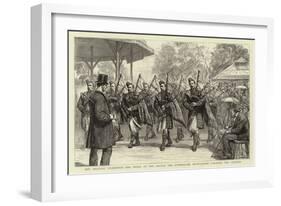 The Military Exhibition, the Pipers of the Argyle and Sutherland Highlanders Parading the Grounds-null-Framed Giclee Print