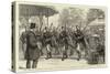 The Military Exhibition, the Pipers of the Argyle and Sutherland Highlanders Parading the Grounds-null-Stretched Canvas