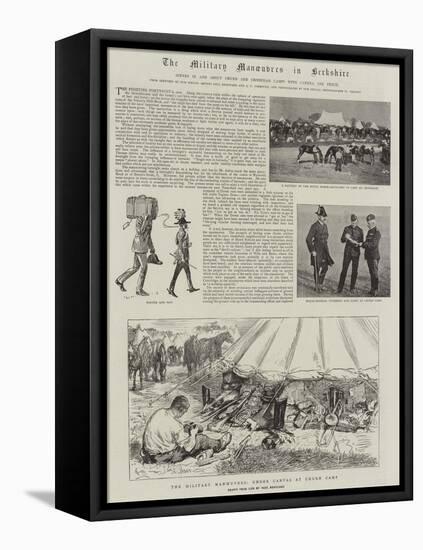 The Military Manoeuvres in Berkshire-Charles Paul Renouard-Framed Stretched Canvas