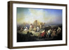 The Military Road Between Sevastopol and Simferopol in the Time of the Crimean War, 1858-Konstantin Nikolayevich Filippov-Framed Giclee Print