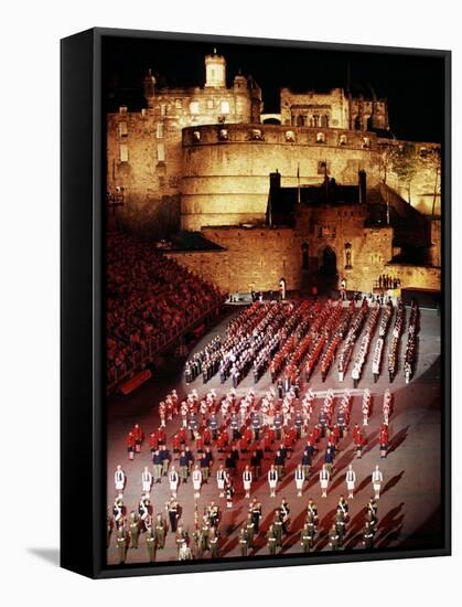 The Military Tattoo, Edinburgh, Lothian, Scotland, United Kingdom-Adam Woolfitt-Framed Stretched Canvas