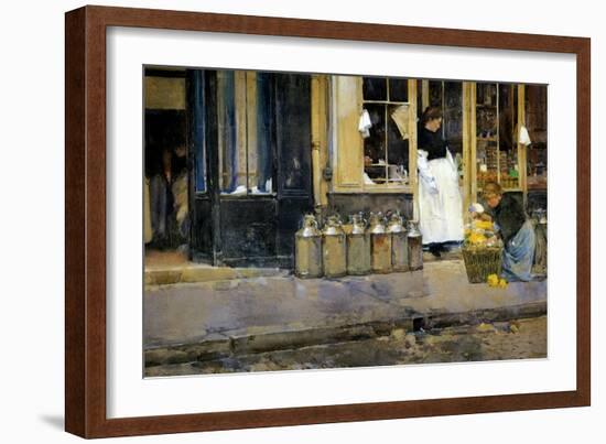 The Milk Churns, C.1888-Childe Hassam-Framed Giclee Print