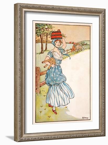 The Milk Maid's Morning-null-Framed Art Print