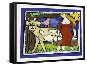 The Milk Maid-Leslie Xuereb-Framed Stretched Canvas