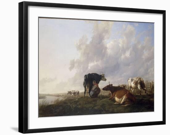 The Milkmaid, 1836-Thomas Sidney Cooper-Framed Giclee Print