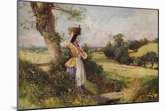 'The Milkmaid', 1860, (c1915)-Birket Foster-Mounted Giclee Print