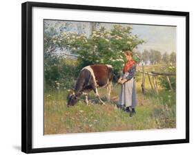 The Milkmaid, 1892-Oskar Frenzel-Framed Giclee Print